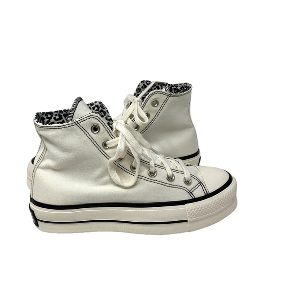 Converse Ctas Lift Platform Sneaker Casual Women Size White Canvas A07113C-WWWWL - Picture 4 of 8